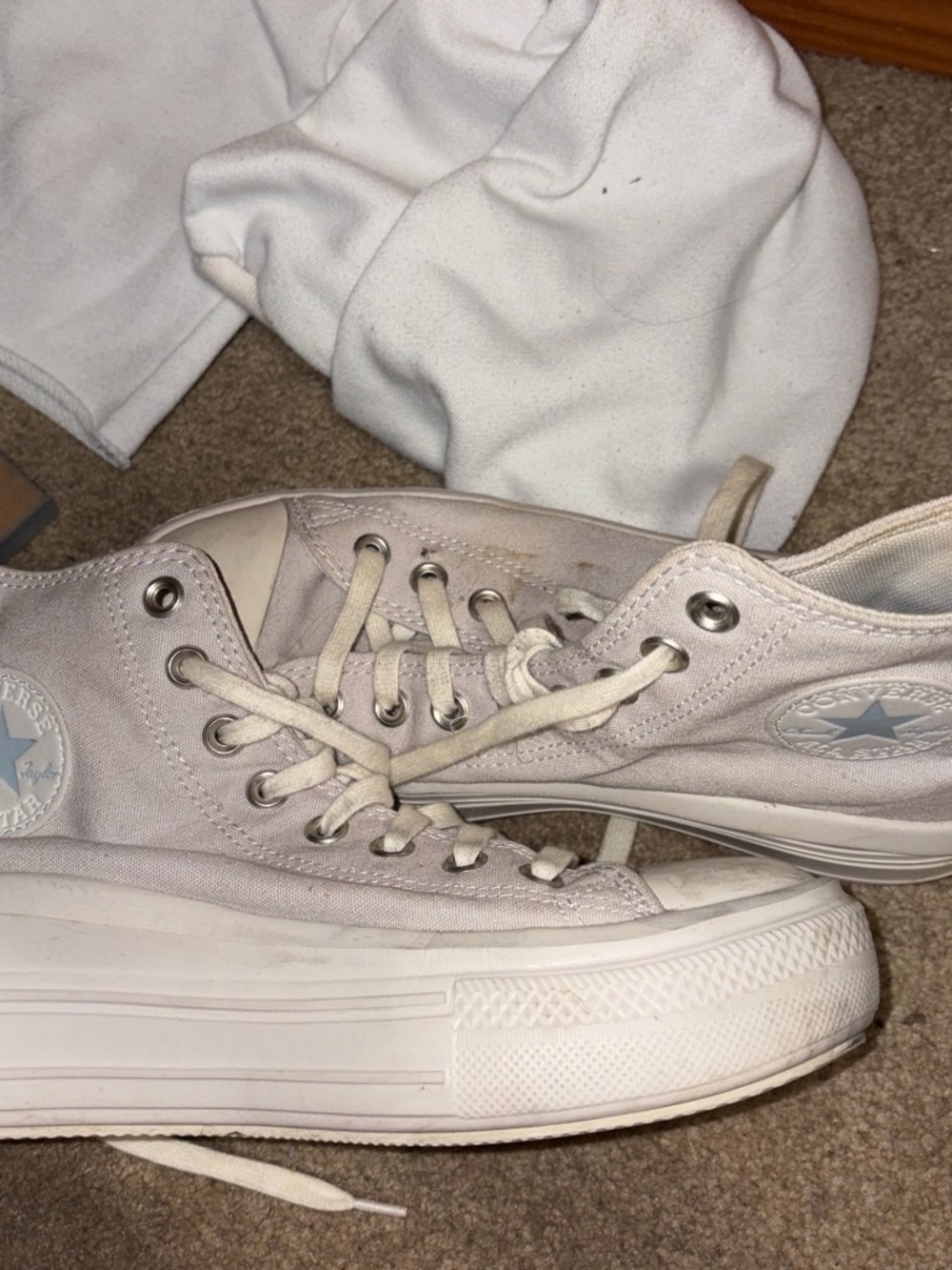Converse high-top sneakers in off-white